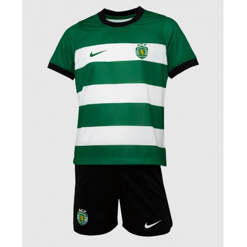 Maillot de foot Sporting CP Domicile enfant 2023-24 Manches Courte (+ pantalon court)